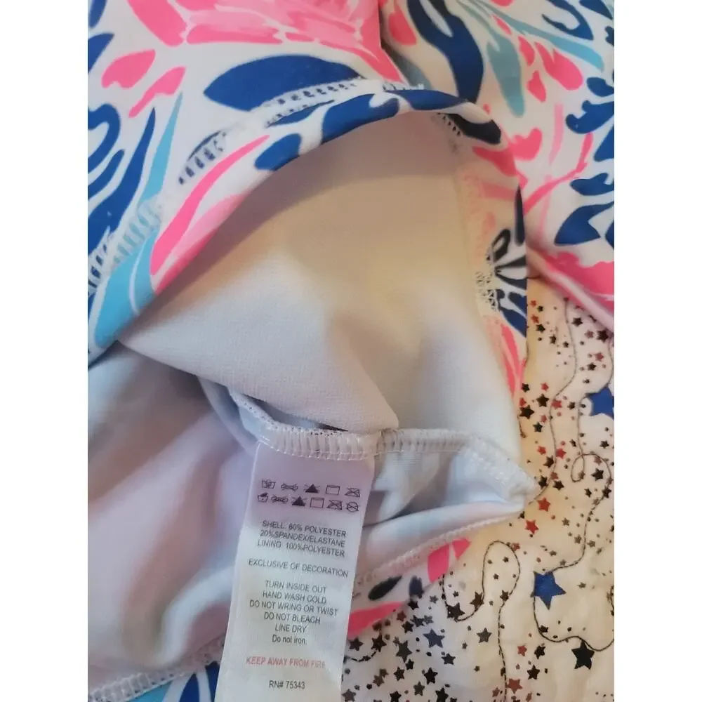 Cynthia Rowley Kids 3T Long Sleeve Rash Guard Top Toddler Pink Flamingo Tropical